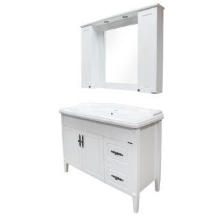 Comforty Тумба-умывальник "Палермо-120" белый глянец с раковиной Comforty 3312